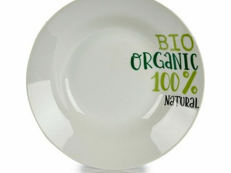 Deep Plate Organic White Green Ø 20,6 cm Porcelain (10Units) For Discount