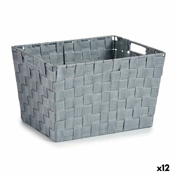 Laundry Basket Grey Cloth 10 L 25 x 20,5 x 35 cm (12 Units) on Sale