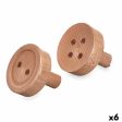 Hangers Brown Wood Buttons Set 2 Pieces (6 Units) Sale