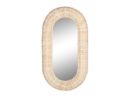 Wall mirror Home ESPRIT Natural 68 x 7,5 x 128 cm 69 x 8,5 x 128,5 cm Fashion