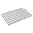 Tray Versa Grey MDF Wood 30 x 5 x 45 cm Stripes Online Sale