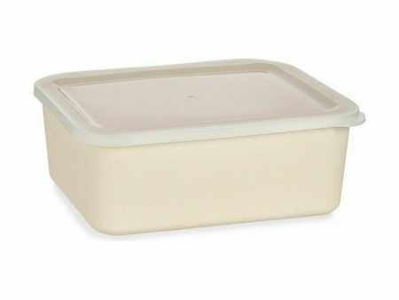 Storage Box with Lid Yellow 17 x 8 x 23,5 cm (6 Units) Fashion