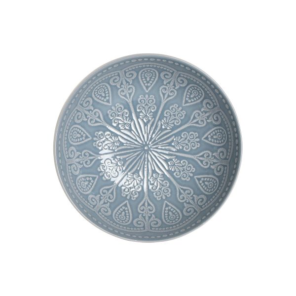 Plate set Home ESPRIT Blue Stoneware Mandala Arab 18,2 x 18,2 x 5,5 cm For Cheap