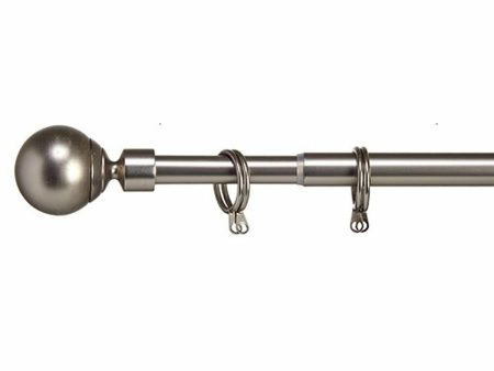 Curtain Bar Extendable Ball Silver Iron 5 x 126 x 5 cm (12 Units) Discount