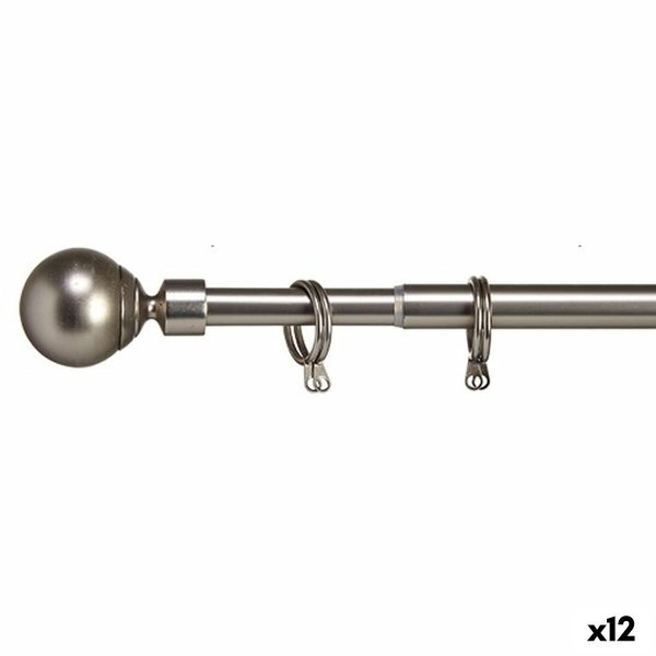 Curtain Bar Extendable Ball Silver Iron 5 x 126 x 5 cm (12 Units) Discount