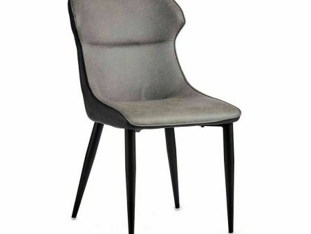 Armchair Black Grey Steel 49 x 86 x 60 cm (2 Units) For Discount