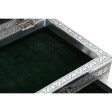 Jewelry box Home ESPRIT Green Silver Wood Aluminium 17,5 x 12,5 x 8,5 cm Hot on Sale