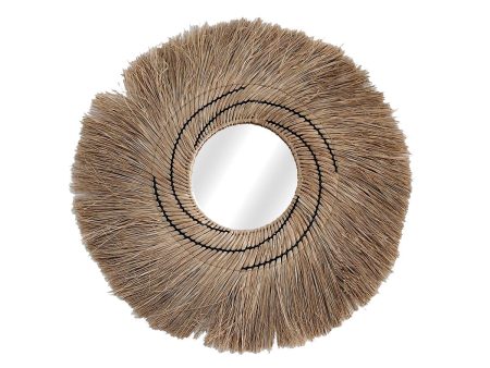 Wall mirror Romimex Natural Vegetable fibre 80 x 4 x 80 cm Circular Discount