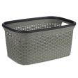 Laundry Basket Grey Plastic 36 L 36 x 25,5 x 53 cm (12 Units) Fashion