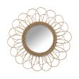 Wall mirror Alexandra House Living wicker Natural Fibre 2 x 45 x 45 cm Circular on Sale