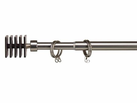 Curtain Bar Extendable Squared Silver Iron 4,5 x 125,5 x 4,5 cm (12 Units) Hot on Sale