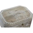 Jewelry box DKD Home Decor 25,5 x 20 x 10,5 cm Natural Mango wood (2 Units) Online now