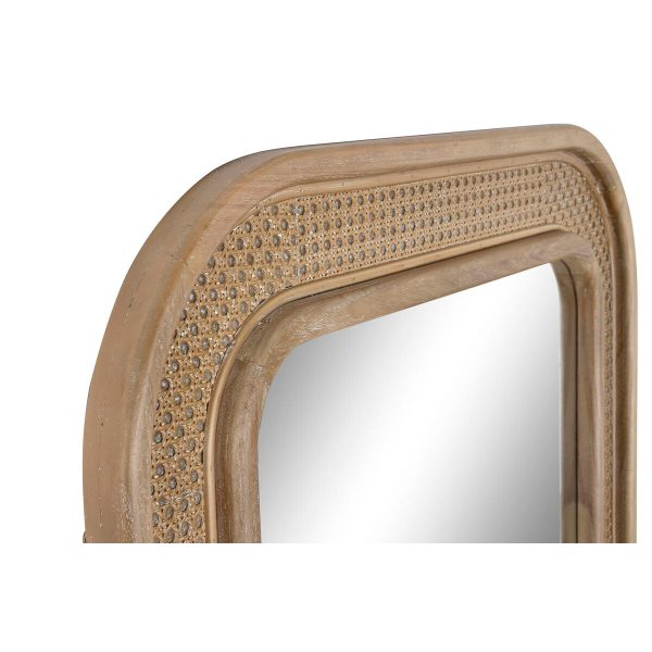 Wall mirror Home ESPRIT Natural Tropical 76,5 x 5,5 x 172,5 cm 76,5 x 3,5 x 173,5 cm Hot on Sale