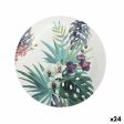 Plate set Algon Disposable Cardboard Tropical 3 Pieces 28 cm (24 Units) Online now