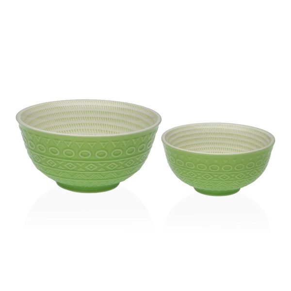 Snack Bowl Versa Green Ceramic Porcelain 16 x 7,7 x 16 cm Online Hot Sale