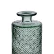 Vase recycled glass Green 9 x 9 x 28 cm Cheap