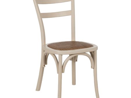 Dining Chair Cream Natural Rattan Elm wood 45 x 54 x 88,5 cm Online Hot Sale