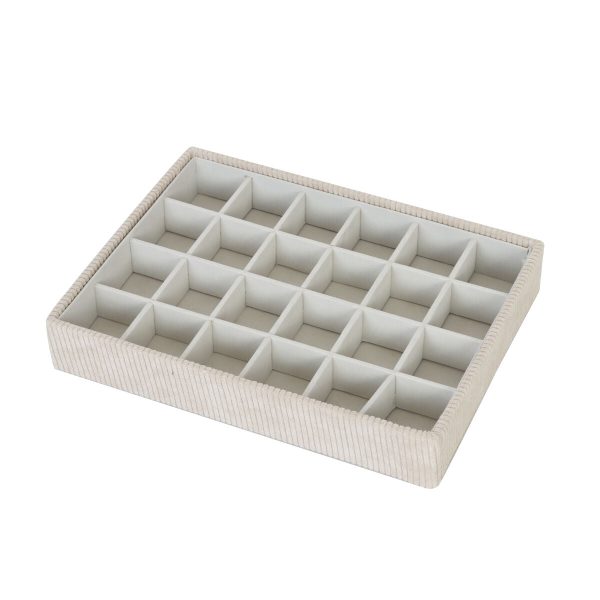 Jewelry box Versa Beige Polyester Cardboard 19 x 4 x 25 cm Fashion