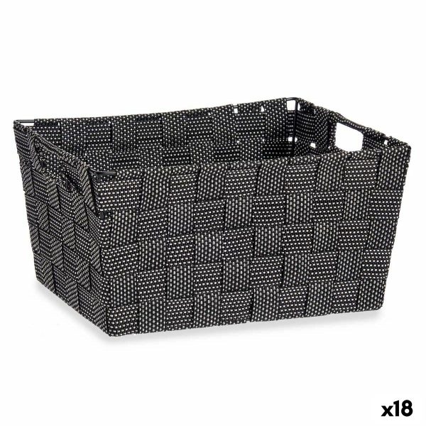 Multi-purpose basket Black Cloth 20 x 14 x 30 cm (18 Units) Online