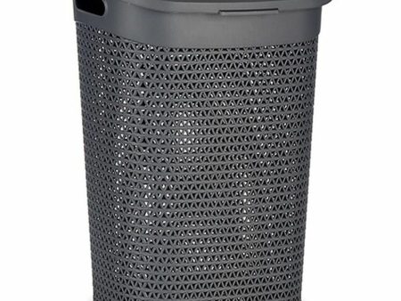 Laundry Basket Anthracite Plastic 60 L 43,5 x 57,5 x 34 cm (6 Units) Online now