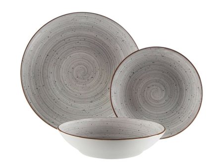 Tableware Versa Alba Grey Porcelain 18 Pieces Cheap