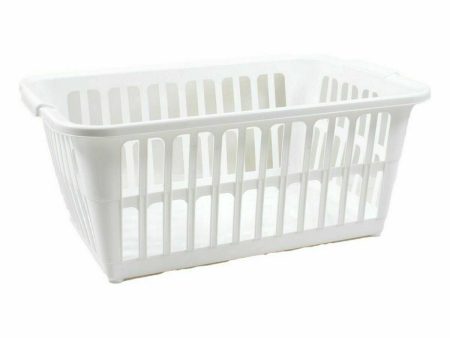 Laundry basket Tontarelli Classic White 35 L 58 x 41 x 24 cm (12 Units) on Sale