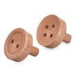 Hangers Brown Wood Buttons Set 2 Pieces (6 Units) Sale