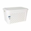 Laundry Basket Tontarelli Arianna With lid White 58 x 39 x 32 cm (6 Units) Hot on Sale