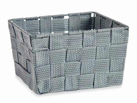 Basket Braiding Grey Cloth (15 x 10,5 x 20 cm) (24 Units) For Sale