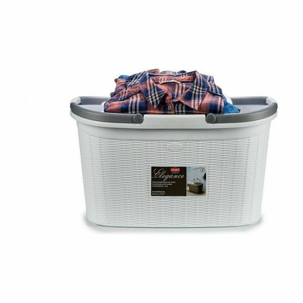 Laundry Basket Stefanplast Elegance Plastic 35 L 57,5 x 29 x 36,5 cm (15 Units) For Cheap