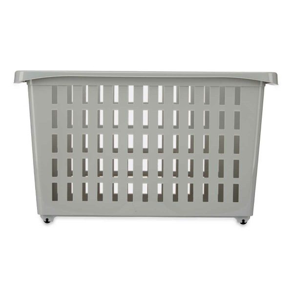 Multi-purpose basket With wheels Grey Plastic 17,5 x 26 x 46 cm (12 Units) Cheap