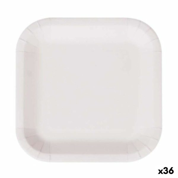 Plate set Algon Disposable White Cardboard 26 cm (36 Units) Online