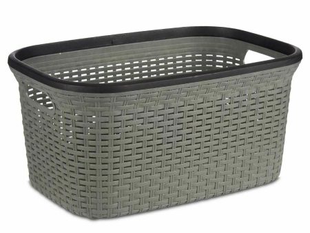 Laundry Basket Grey Plastic 36 L 36 x 25,5 x 53 cm (12 Units) Fashion