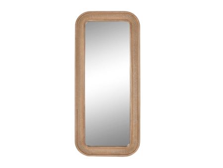 Wall mirror Home ESPRIT Natural Tropical 76,5 x 5,5 x 172,5 cm 76,5 x 3,5 x 173,5 cm Hot on Sale