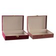 Jewelry box DKD Home Decor Purple Pink Golden Wood 24 x 16 x 7 cm (2 Units) For Discount