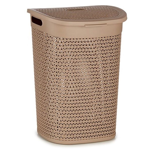 Laundry Basket Beige Plastic 60 L 43,5 x 57,5 x 34 cm (6 Units) Sale