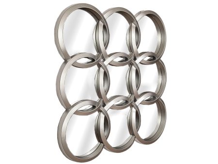 Wall mirror Romimex Silver polystyrene Circles 60 x 60 x 3 cm Circular Sale