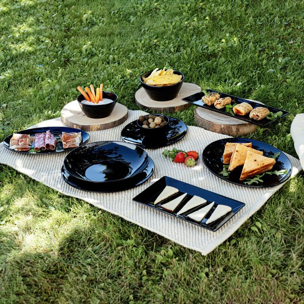 Deep Plate Quid Select Basic Black Melamin 23 cm (24 Units) For Cheap