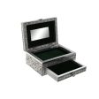 Jewelry box Home ESPRIT Green Silver Wood Aluminium 17,5 x 12,5 x 8,5 cm Hot on Sale