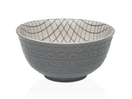 Snack Bowl Versa Grey Ceramic Porcelain 16 x 7,7 x 16 cm Online now