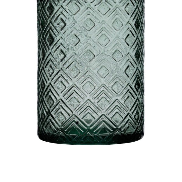 Vase recycled glass Green 9 x 9 x 28 cm Cheap