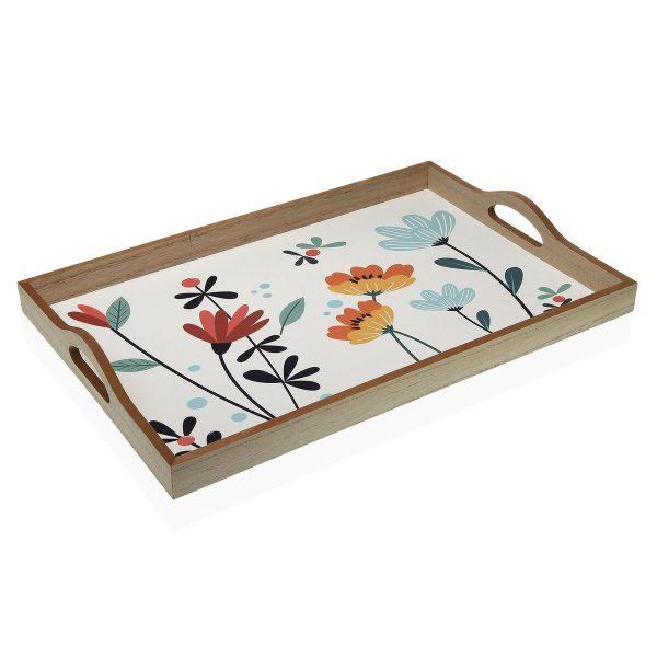 Tray Versa Selene MDF Wood 30 x 5 x 45 cm Flowers Online Hot Sale