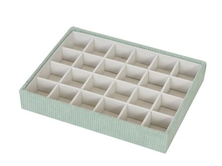 Jewelry box Versa Green Polyester Cardboard 19 x 4 x 25 cm Cheap