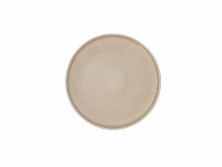 Flat plate Ariane Porous Ceramic Beige Ø 21 cm (4 Units) on Sale