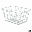 Multi-purpose basket Silver Metal 24 x 12,5 x 18,5 cm Rectangular (6 Units) Online