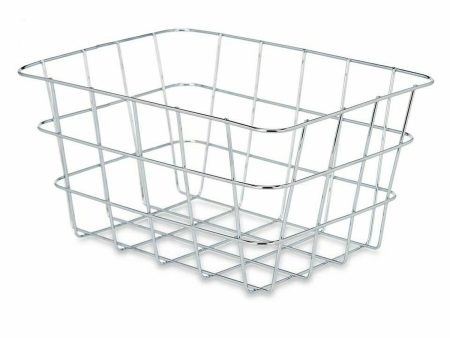 Multi-purpose basket Silver Metal 24 x 12,5 x 18,5 cm Rectangular (6 Units) Online