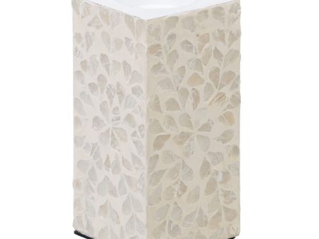 Candleholder Beige Mother of pearl MDF Wood 10,5 x 10,5 x 21 cm Online Sale