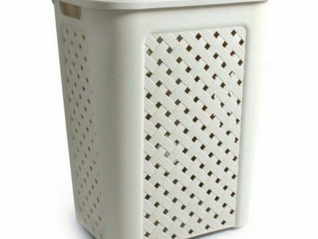 Laundry Basket Tontarelli Arianna With lid Beige 43,5 x 33,5 x 55 cm (6 Units) Online Hot Sale