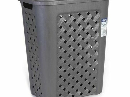 Laundry basket Tontarelli Arianna 30 L Graphite 37,5 x 27,5 x 47 cm (6 Units) For Sale