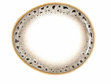 Flat Plate Ariane Jaguar Freckles Brown Ceramic Oval 18,7 cm (6 Units) Supply